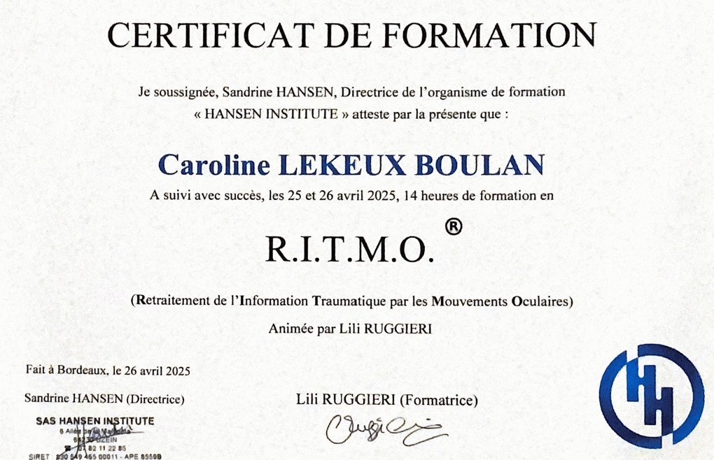 Formation RITMO® – EMDR adapté aux Praticiens en hypnose